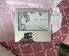 21st silver photo frame