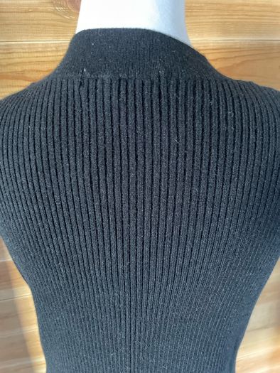 Cashmere sleeveless knitted top vest jumper black size 10 women BNWT