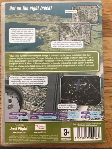 Flight Simulator, Roads & Rivers of Europe.