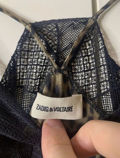 Zadig & Voltaire Womens Designer Cami Top Leopard Size Medium M