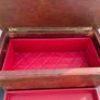 Vintage Kitsch vinyl covered sowing box stool with magazine rack c1950 Image 4