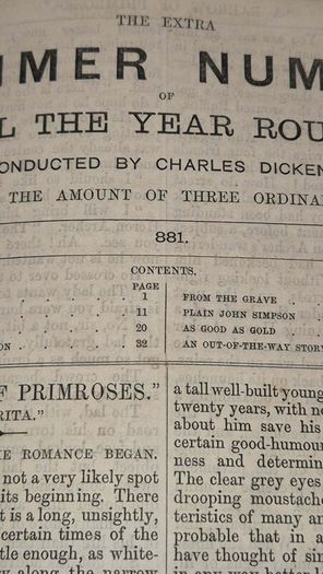 Charles Dickens. All The Year Round. Rare Error. 1862 onwards.