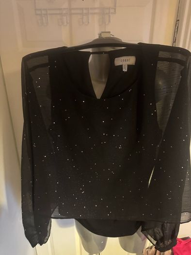 Coast black / pink details cape blouse size UK14 EU42 Perfect condition Postage included