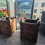 2 oak hard wooden planters Image 5