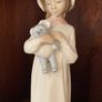 Nadal Valencia Spain Porcelain Girl with Teddy Bear Figurine Image 4