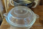 Vintage Casserole Dish and Stand.