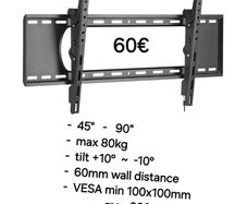 Tv Wall Mount Bracket Flat Tilt 45-90"