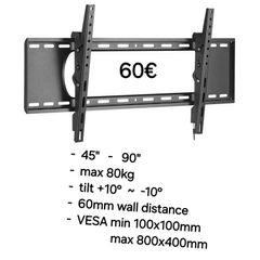 Tv Wall Mount Bracket Flat Tilt 45-90"