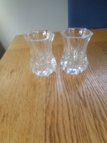 Crystal Small Vases x 2 for Sale