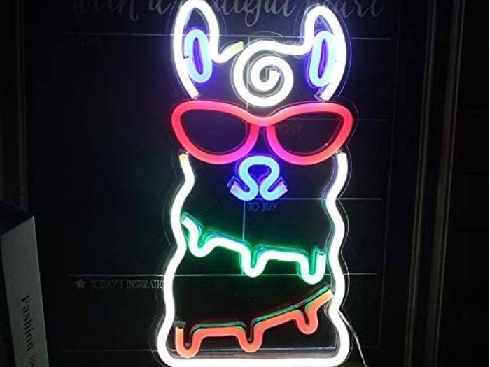 Alpaca Neon Light LED Neon Sign Wall Lights Operated by USB (15.7 inch 8.7 inch)