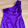 Apart Glamour Purple Satin One-Shoulder Occasion Dress - Size 14 Image 7