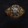 Vintage French 18ct Gold Diamond Ring Eagle Head Hallmark Image 7