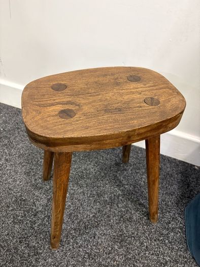 Antique hand crafted French stool/ low table