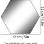 24 Pieces Removable Acrylic Mirror Setting Wall Sticker Decal for Home Living Room Bedroom Decor (Hexagon, 24 Pieces) Image 2