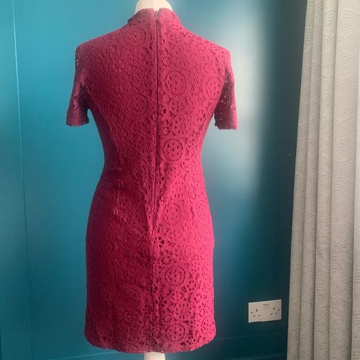 Miss Selfridge Petite burgundy dress. Size 12