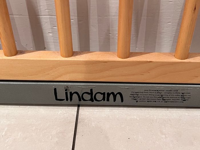 Stair Baby Safety Gate - by Lindam in beech and metal finish
