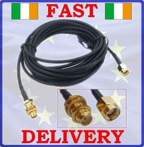 New 9m Wifi RP-SMA Antenna Extension Cable Lead Router D-Link Netgear Wi-fi #270
