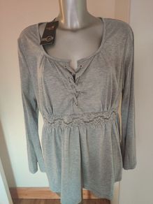 BNWT StyleDome grey long sleeve top size 3XL UK22 EU50 Postage included