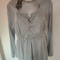 BNWT StyleDome grey long sleeve top size 3XL UK22 EU50 Postage included