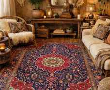 Stunning XL Persian Tabriz Hand Knotted Carpet Rug