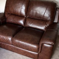 Leather Sofa - brown 2 seater