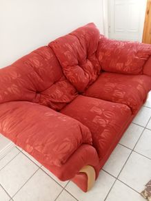red 2 seater couch