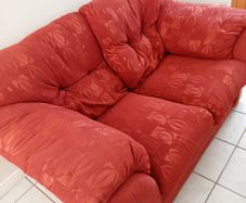 red 2 seater couch