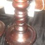 This is a Beautiful Vintage Pair of Dark Wood Barley Twist Candlesticks in lovely condition. Ready for any Table Image 2