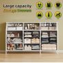 Dresser for Bedroom with 13 Drawers, 55 Wide Chest of Drawers, Fabric Dresser with 2 Wooden Shelves Image 2