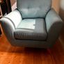 Teal upholstered armchairs Image 5