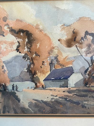 G. Oakley. 4 Original Watercolours. Framed. Irish Artist. Rural Scenes.
