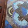 Vintage Brazilian Inlaid Iridescent Morpho Butterfly Wing Hardwood Tray Image 6