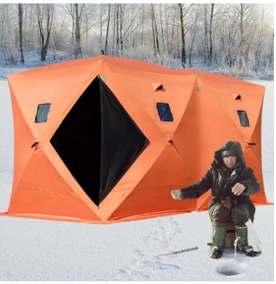 BRAND NEW Ice Fishing Tent Shelter Shanty Pop-Up 8-Person 300D Oxford Fabric Waterproof Windproof for Winter Fishing Camping Hiking