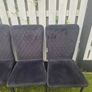 black velvet dining chairs x 4 Image 3