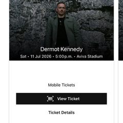 2 x Dermot Kennedy Tickets- Aviva Stadium - 11th July