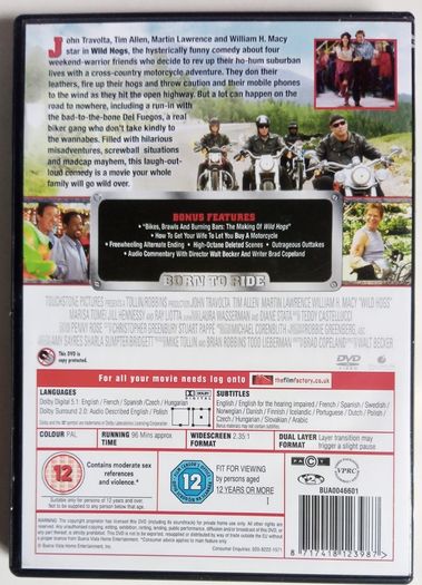 Wild Hogs [2007] Tim Allen, John Travolta, Martin Lawrence & William H. Macy [1xDVD Movie]