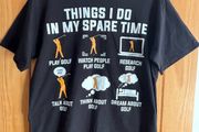 Brand New Funny Golf Theme T-Shirt Size L