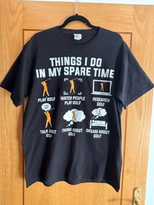 Brand New Funny Golf Theme T-Shirt Size L