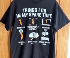 Brand New Funny Golf Theme T-Shirt Size L