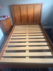 Solid Wood Bed and Mattress