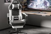 Gaming chair Ergonomic with Footrest PVC, Skin-Friendly, Mute, Low Noise, Racing seat, Foam seat cushion