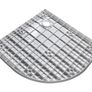 Bathroom Shower Tray Vexo White Quadrant 90X90 Image 3