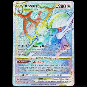 Arceus Vstar 176/172 Secret Rainbow Holo Rare Brilliant Stars SWSH Pokemon Card