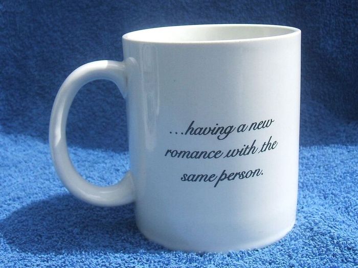 LOVE IS ... having a new romance with the same person (Kim Casali series) - ceramic mug