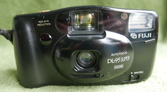 Vintage Fuji DL-95 Super 35mm Film Camera with Panorama & Macro, Retro Point and Shoot Camera