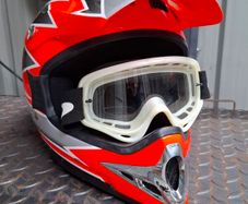 Motocross Takachi Helmet and goggles