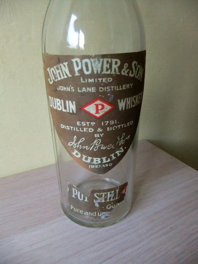 Old John Power & Son Whiskey Bottle