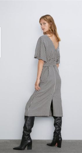 Zara houndstooth dress Bloggers favorite XS