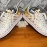 Adidas Originals Stan Smith Ladies UK5.5 EUR38.5 White Leather Trainers Gold Dot Pattern Image 8