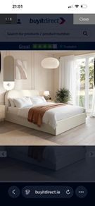 Ottoman double bed brand new off white colour
